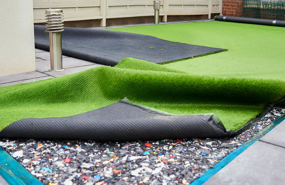 Outdoor Artificial Grass Setup