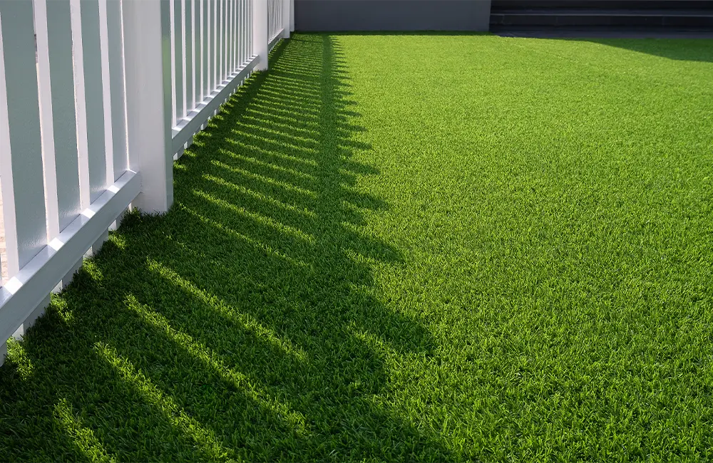 artificial lawn project improving commercial exterior look