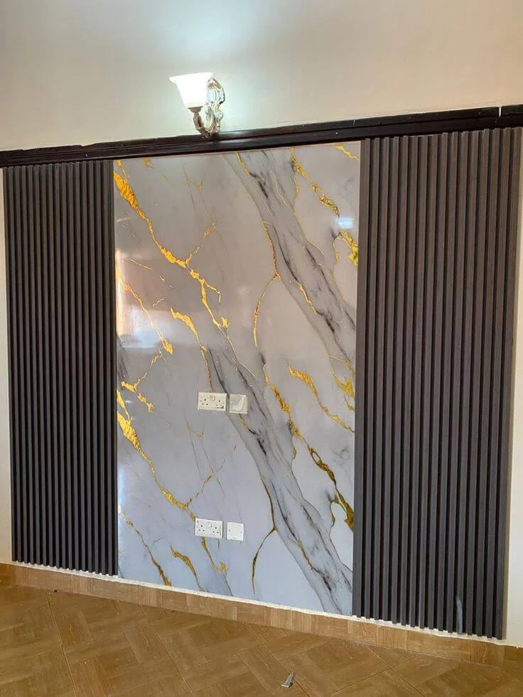 High-quality UV marble sheet used for home decor.