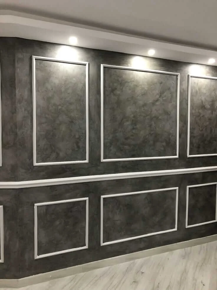 Modern wall moulding design for living room