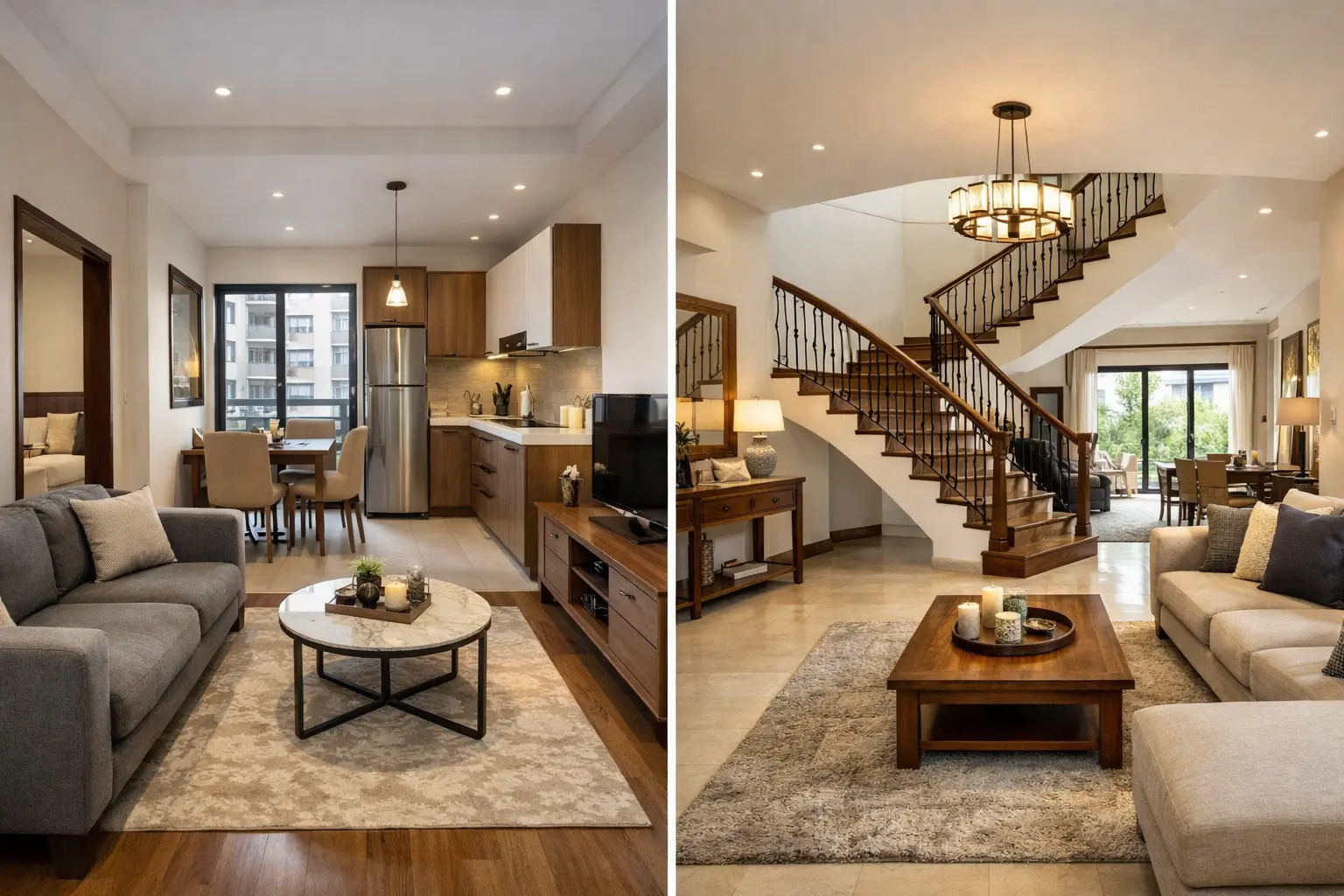 apartment vs house interior karachi