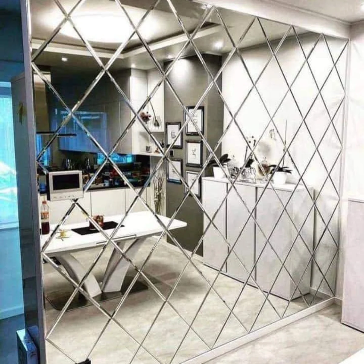 Identity Interior beveled glass mirror design