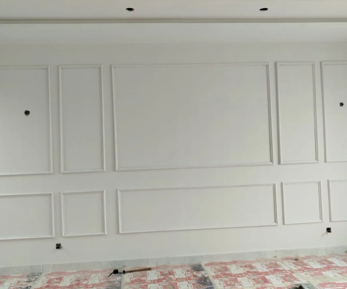 Modern wall moulding design project completed in Karachi by Identity Interior