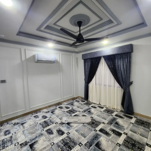 living room false ceiling wall panel design